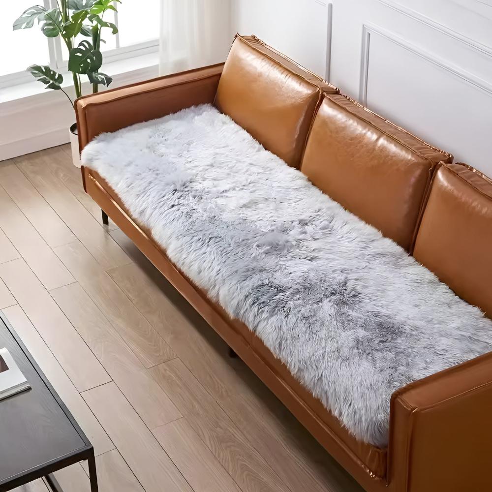 Faux Fur Couch Cover Anti Slip Plush