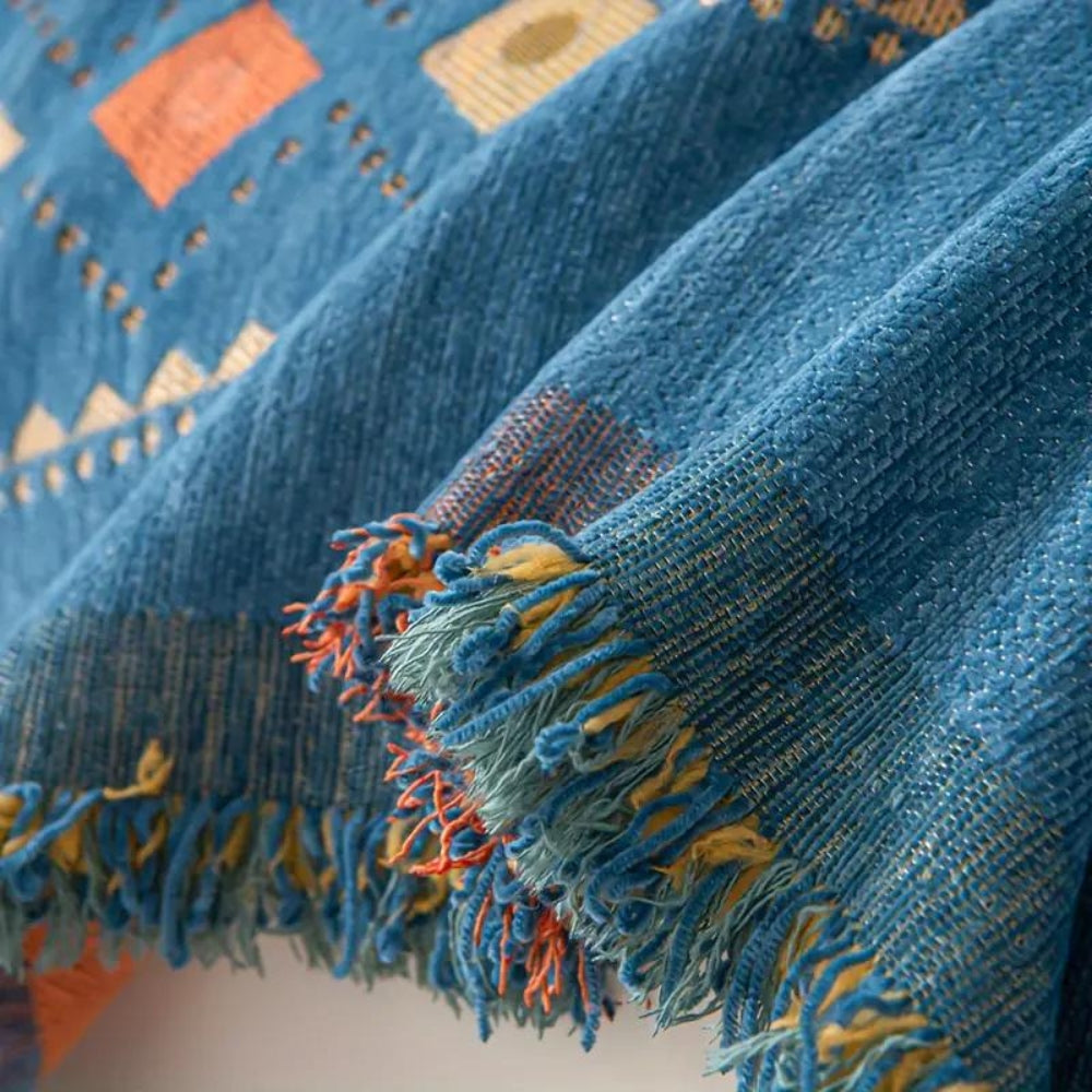 Boho Sofa Cover Non Slip Tassels