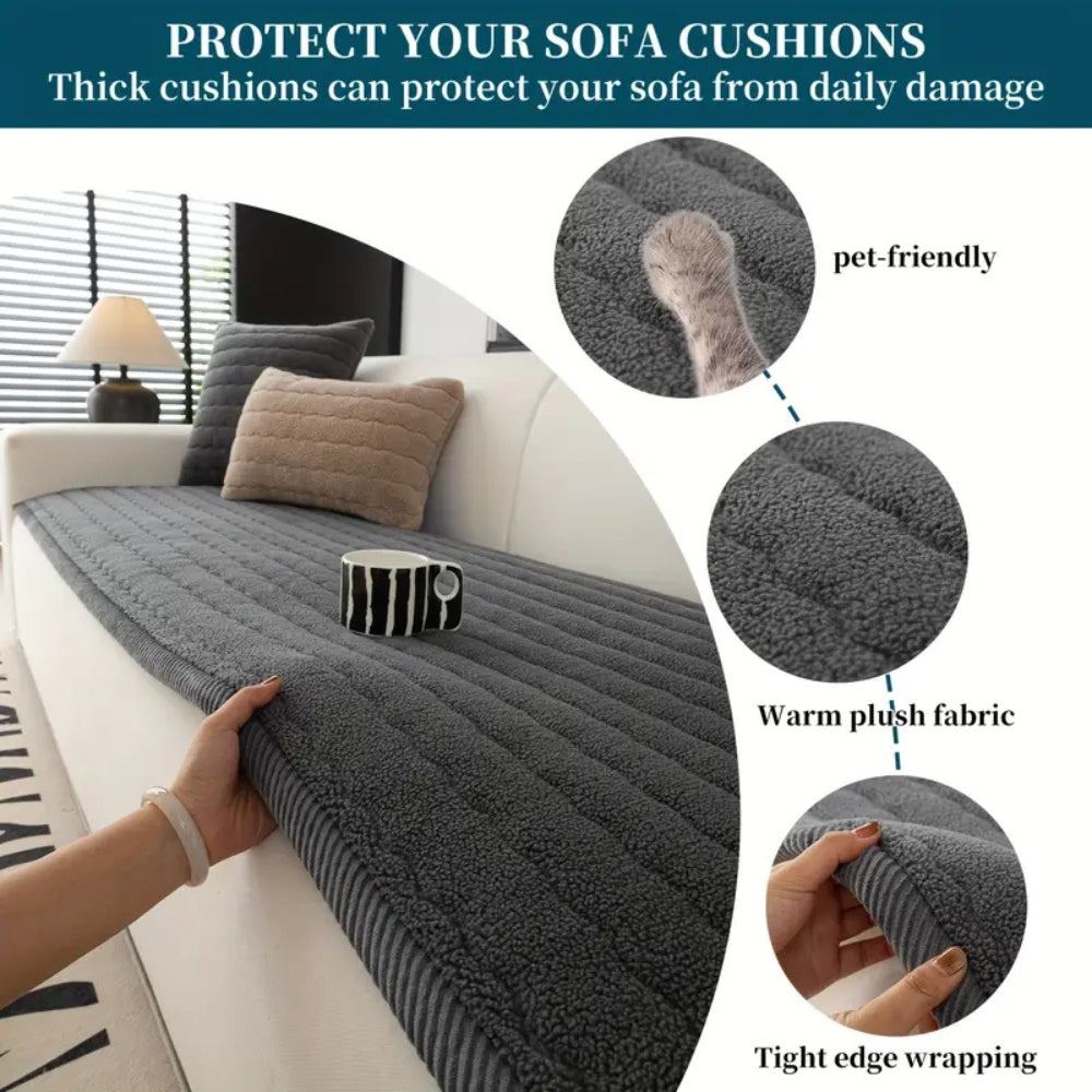 Thick Plush Sofa Cover