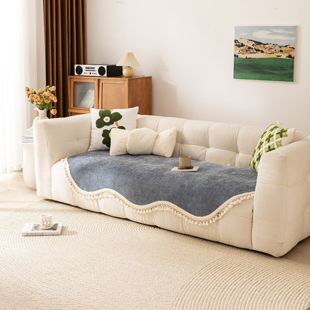 Chenille Sofa Cover Tassel Non Slip