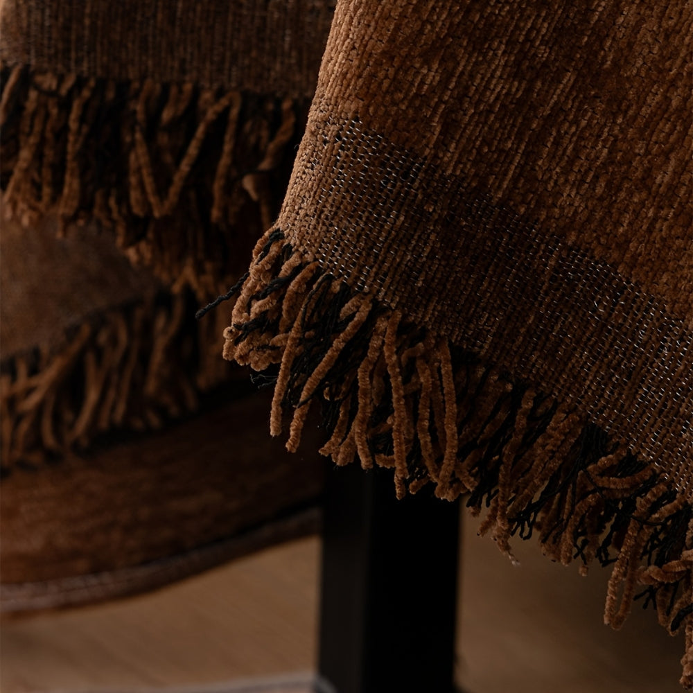 Tribal Chenille Sofa Cover Fringe Throw