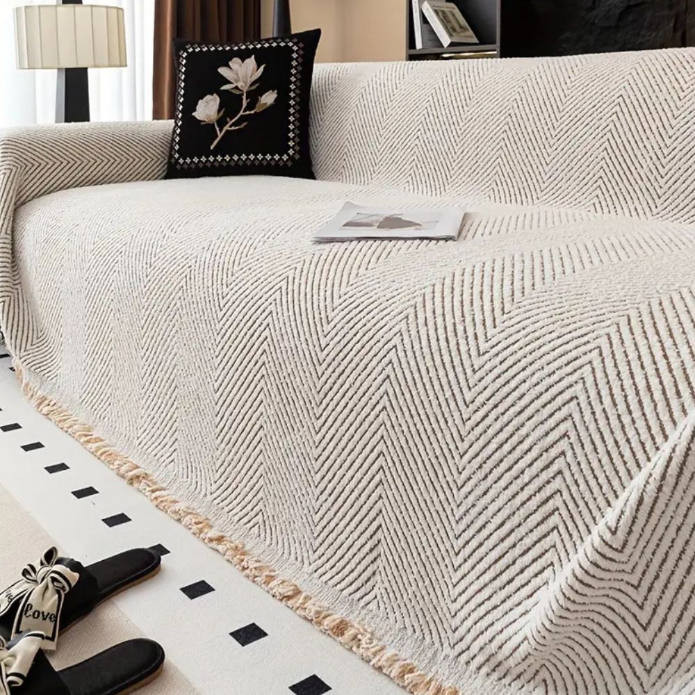 Herringbone Sofa Cover Water Resistant
