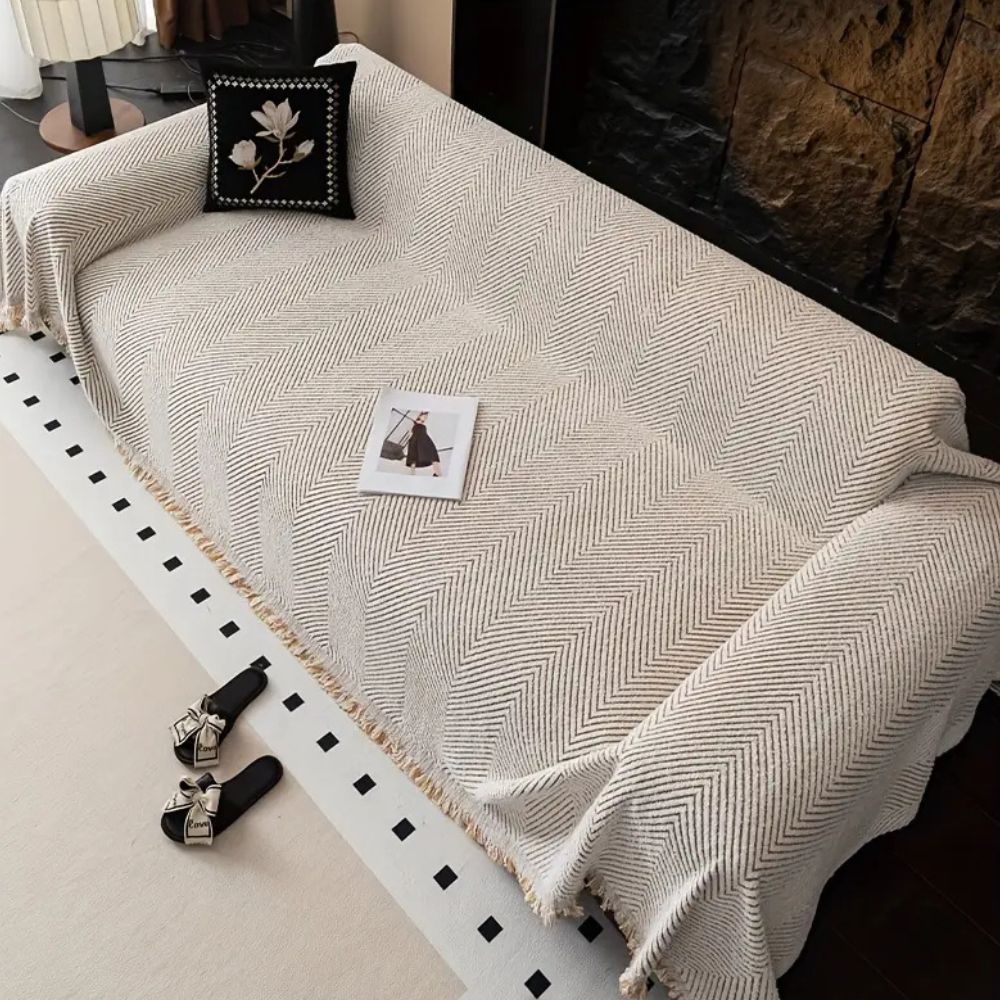 Herringbone Sofa Cover Water Resistant