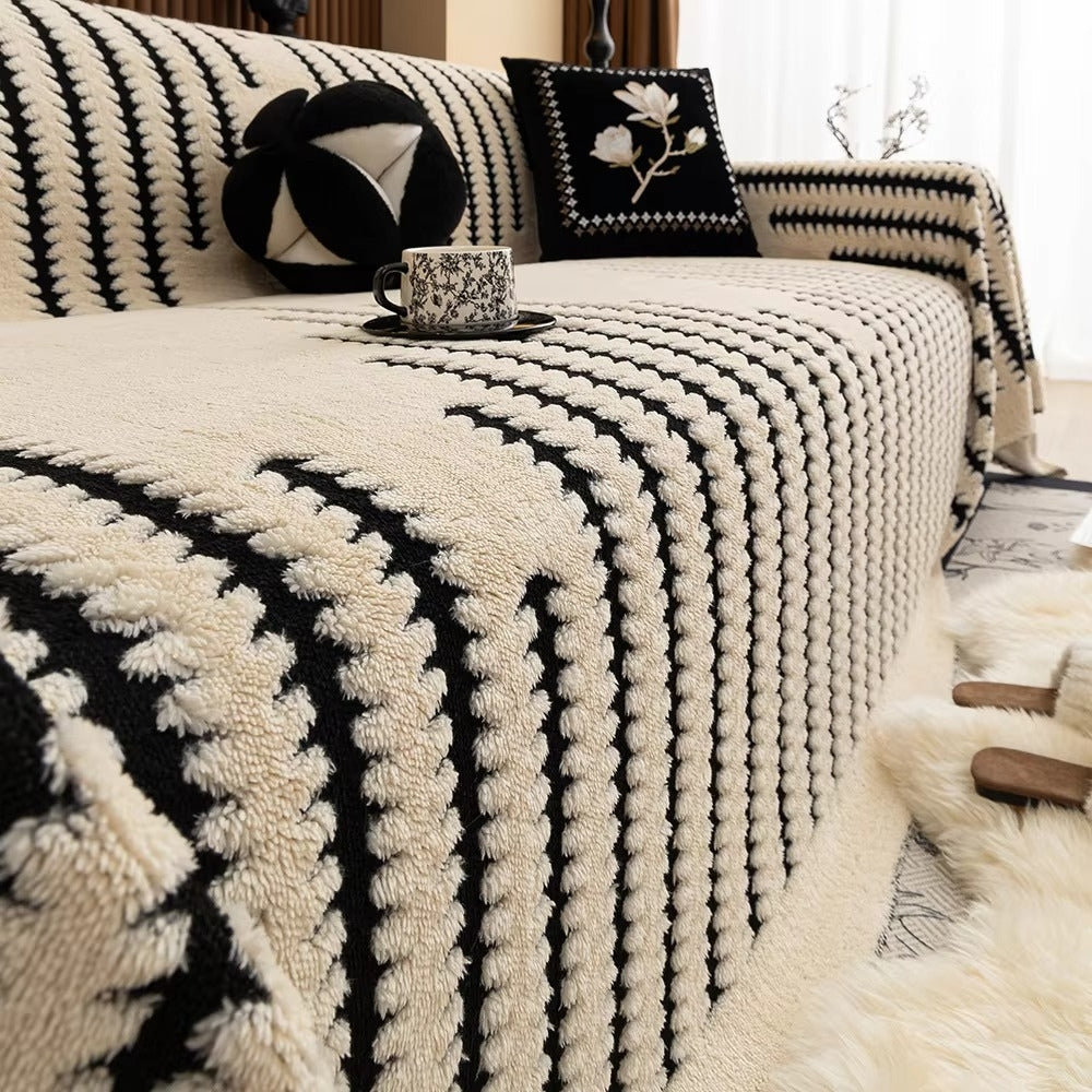 Tufted Sofa Cover Plush Non Slip