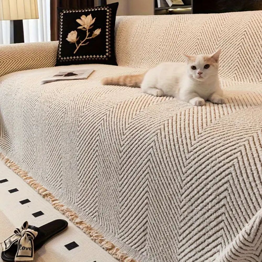 Herringbone Sofa Cover Water Resistant
