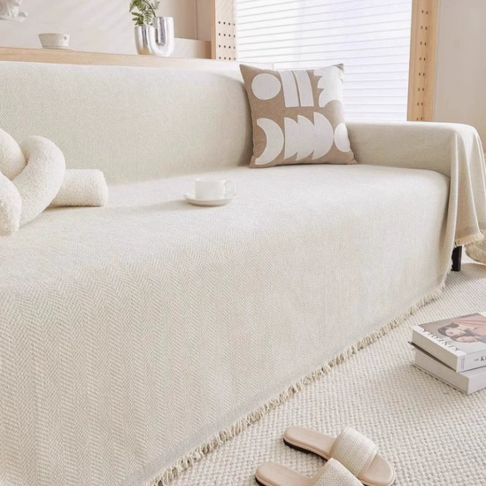 Minimalist Sofa Cover Chenille
