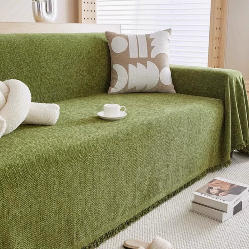 Minimalist Sofa Cover Chenille
