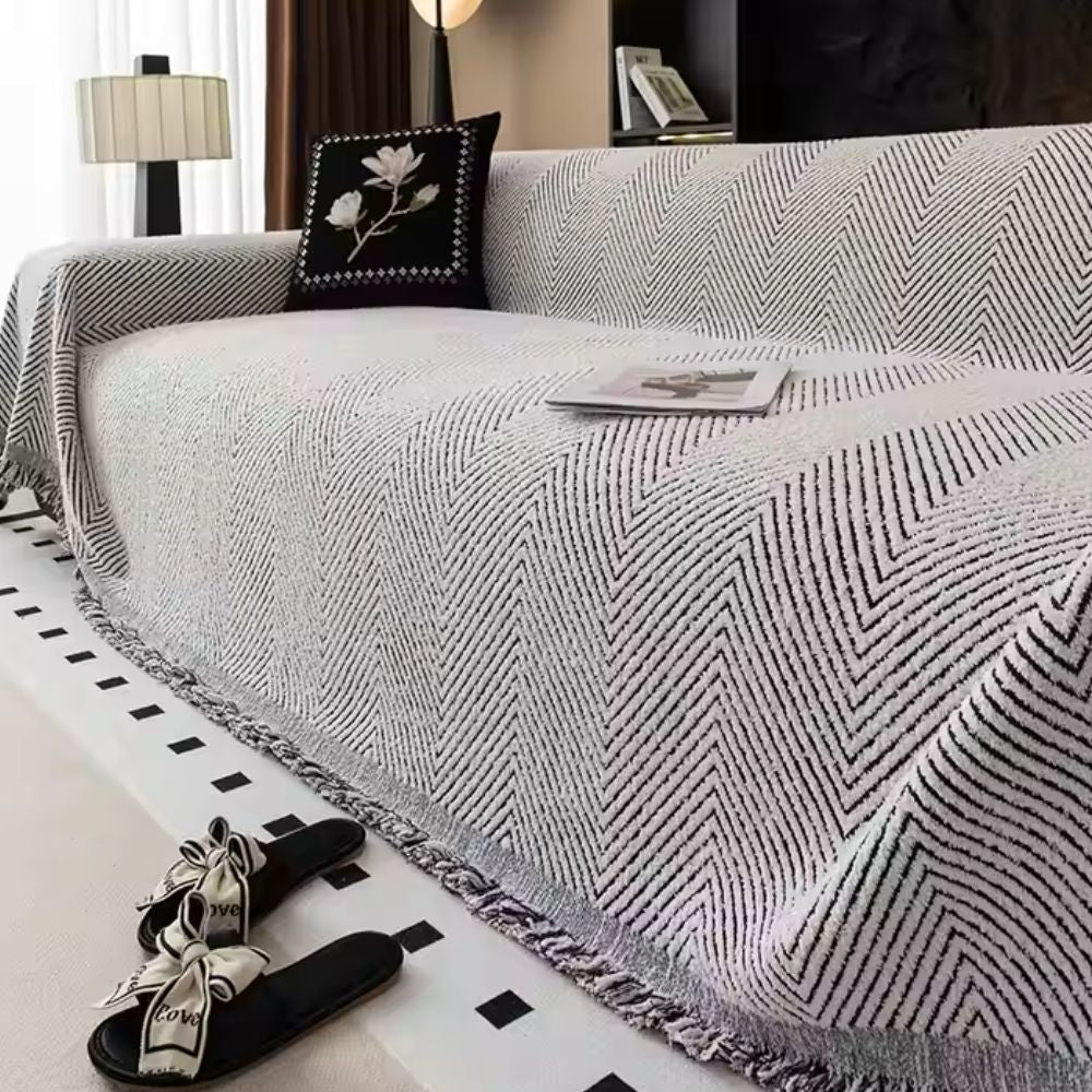 Herringbone Sofa Cover Water Resistant