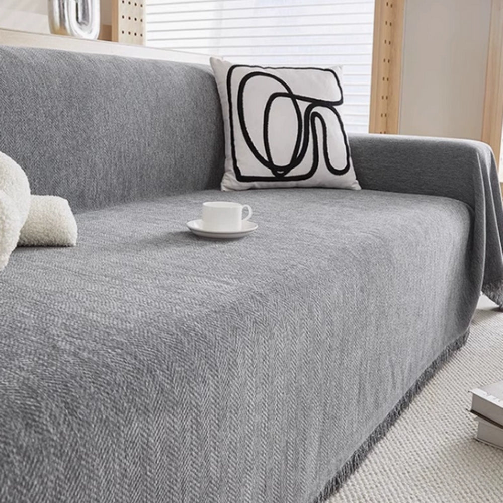 Minimalist Sofa Cover Chenille