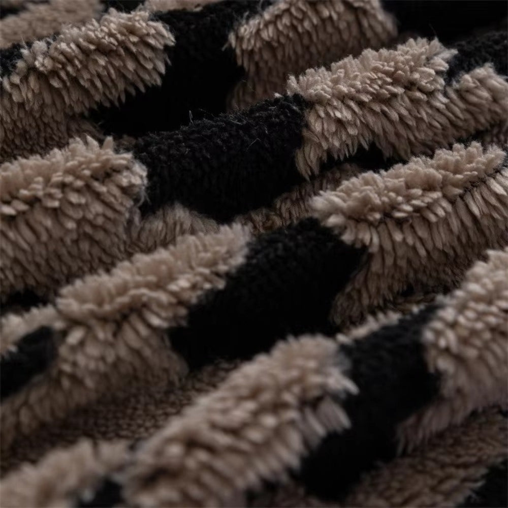 Houndstooth Plush Sofa Cover Non Slip