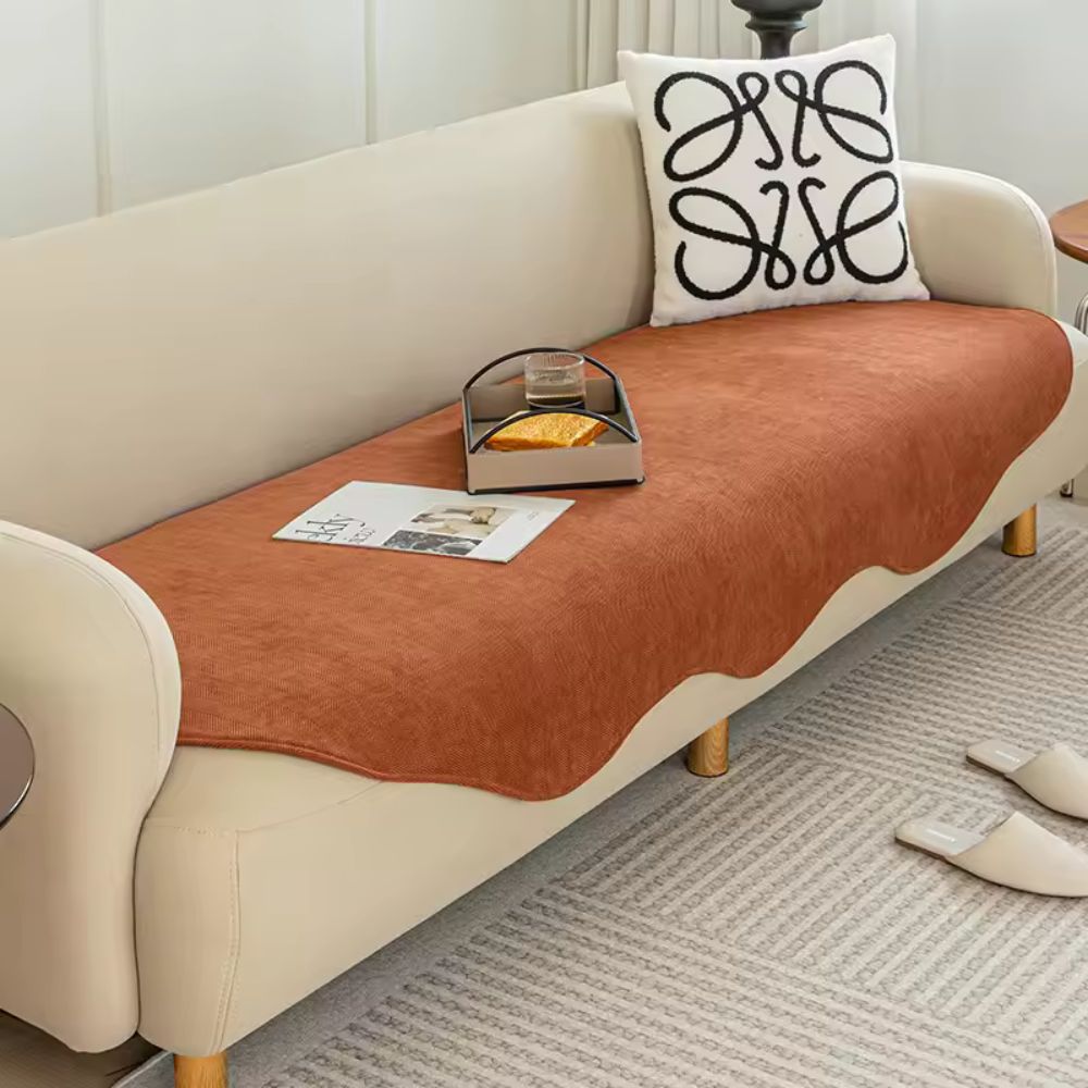 Quilted Sofa Cover Contour Fit Plush