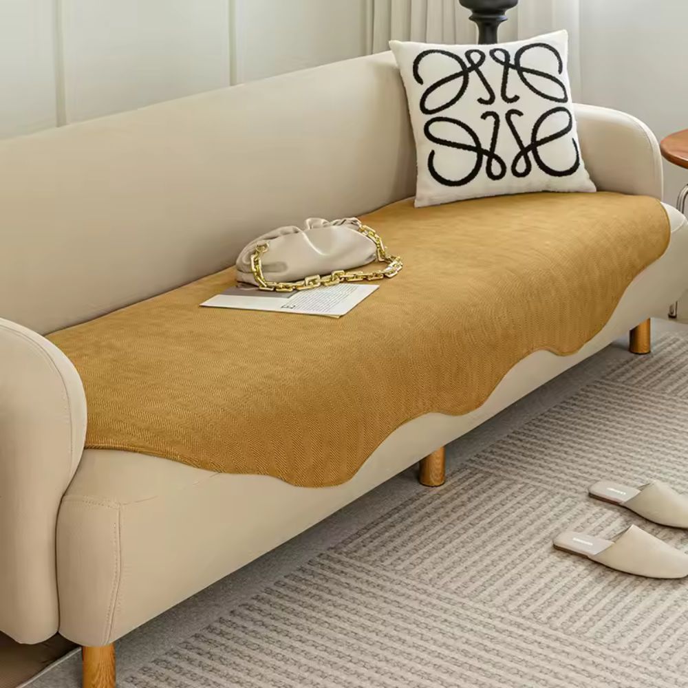 Quilted Sofa Cover Contour Fit Plush