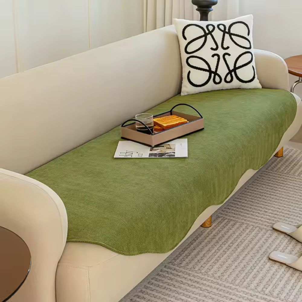 Quilted Sofa Cover Contour Fit Plush