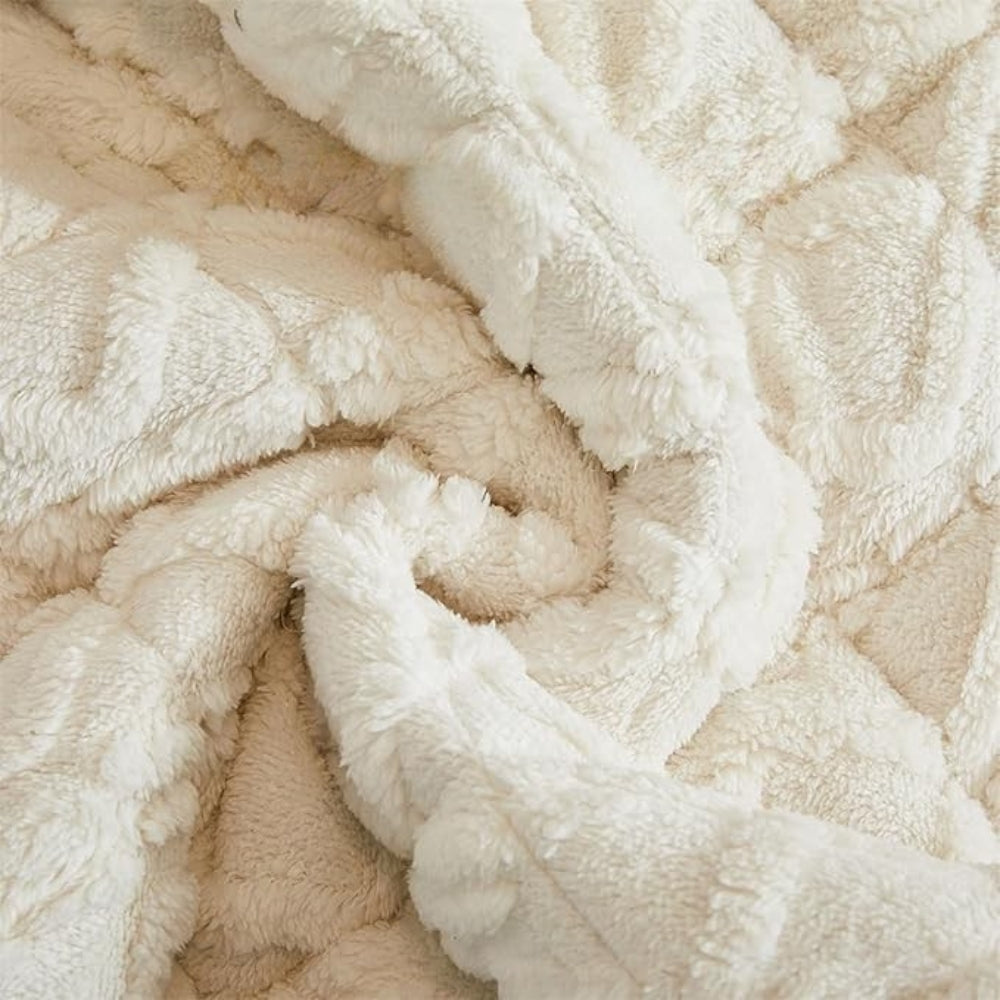 Plush Quilted Sofa Cover Anti Slip