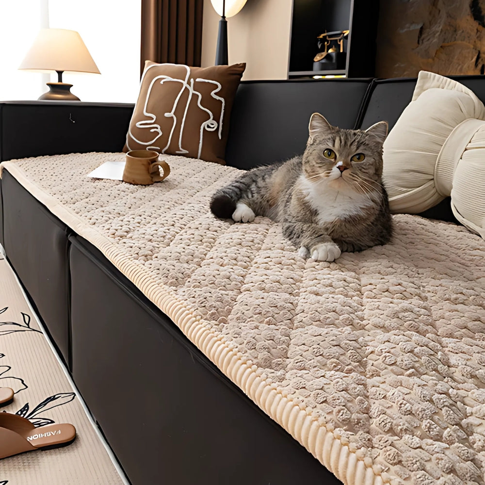 Quilted Pet Sofa Cover with Non Slip Backing