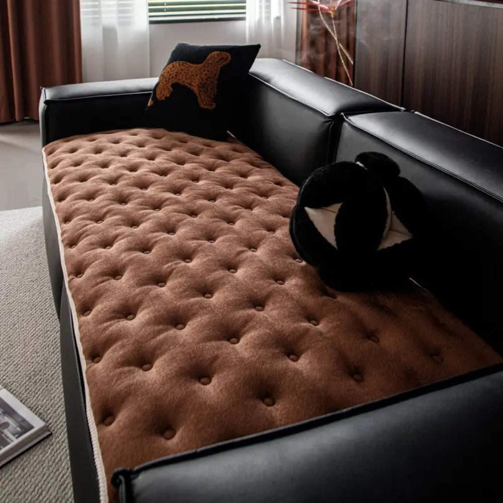 Tufted Sofa Cover Plush Washable